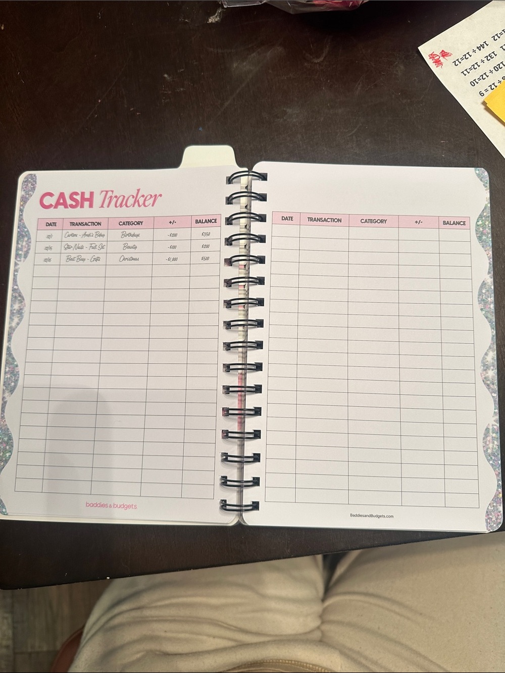 Pink Expense Tracker Notebook - Picture 6 of 6